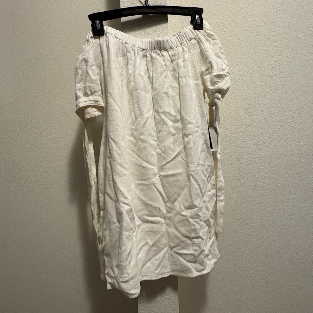 Lulu's Cream Strapless Dress